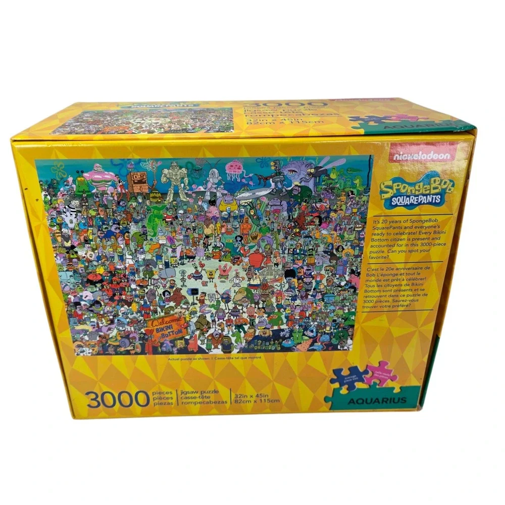 Aquarius SpongeBob SquarePants 3000 Piece Jigsaw Puzzle Bikini Bottom Party New
